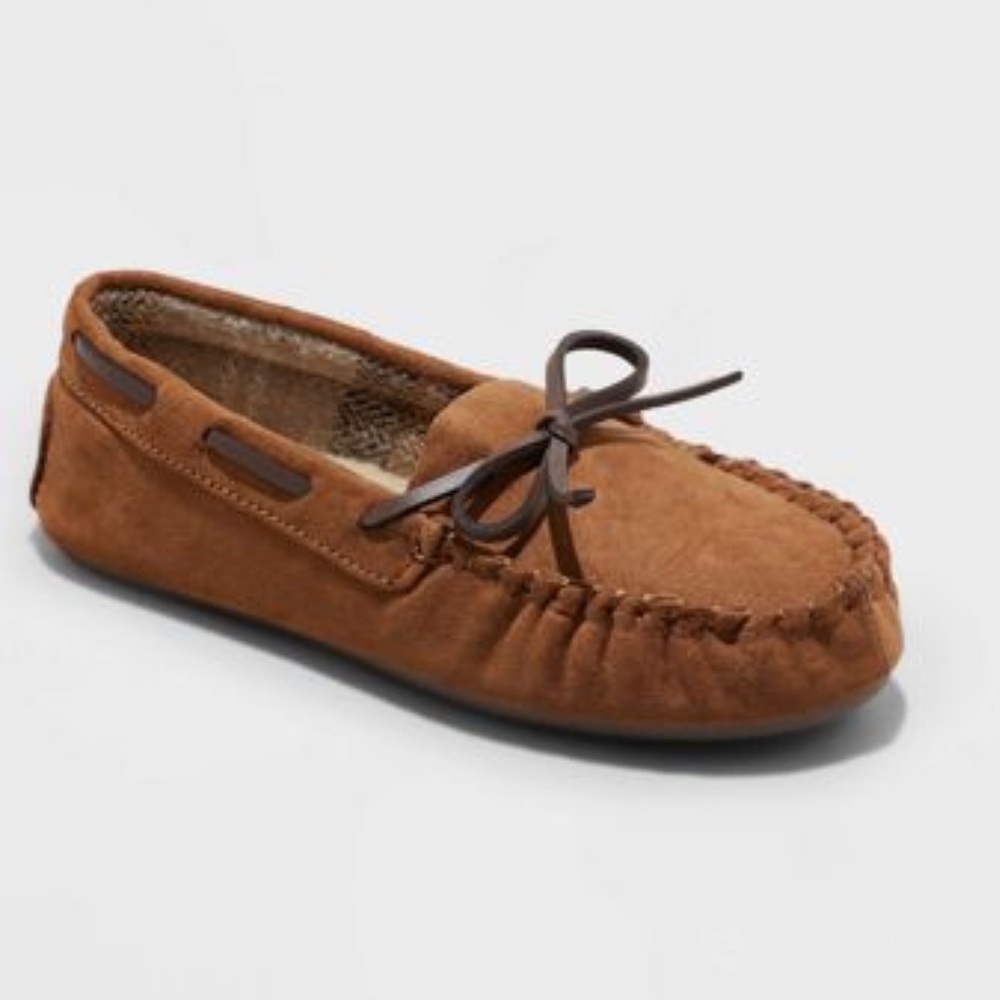 Boys' Lionel Moccasin Slippers - Cat & Jack™ Chestnut Size 13